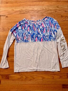 Lilly Pulitzer long sleeve top red right return size Large